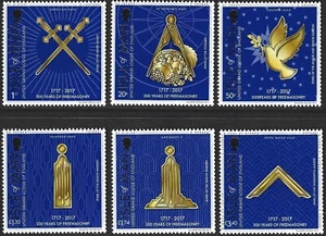 2017 Isle of Man Sg 2200/2205 300 Years of Freemasonry MNH - Picture 1 of 2