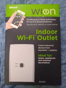 Woods Wion Indoor Wi-Fi Outlet Model 50050 T1 - Picture 1 of 3