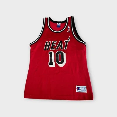 Rare Red Champion Miami Heat Tim Hardaway Jersey Men's Size 44 L Large - Image 1 of 4