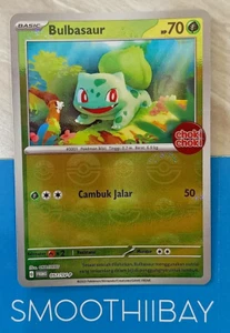 Choki Choki Bulbasaur POKEBALL Reverse Holo 057/SV-P PROMO Pokemon Indonesia Tcg - Picture 1 of 5