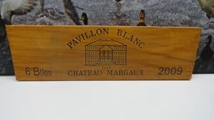 2009 PAVILLON BLANC CHATEAU DU MARGAUX  WOOD WINE PANEL END WP-14 - Picture 1 of 2