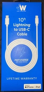 New Just Wireless Apple to USB-C Cable Fast-Charging 10ft for Apple iPhone, iPad - Picture 1 of 2
