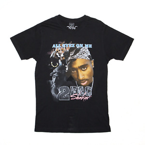 MISTER TEE Tupac All Eyez On Me Black Short Sleeve T-Shirt Mens M