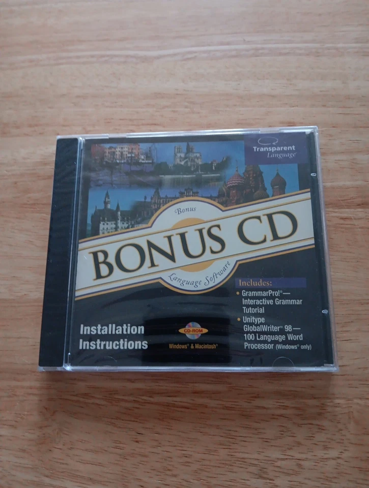 Bonus CD Transparent Language Software Windows Macintosh Grammar New and Sealed - Image 1 of 2
