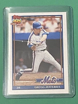 1991 Topps Baseball Card #30 Gregg Jefferies - New York Mets - Image 1 of 2