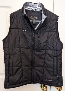Eddie Bauer EBTEK Women’s Sz S Black Puffer Zip Primaloft Sleeveless Jacket Vest - Picture 1 of 5