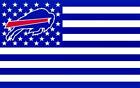 (2) Buffalo Bills Stars & Stripes Flag Waterproof Vinyl STICKERS 5x3.2 Car Decal