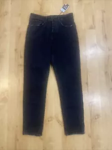 Jeans de mezclilla ceñidos relajados negros Denim Co para hombre talla W30 L30 - Imagen 1 de 4