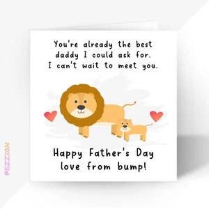 Personalised Father's Day Card Dad Daddy To Be From The Bump First Father's Day - Picture 1 of 7