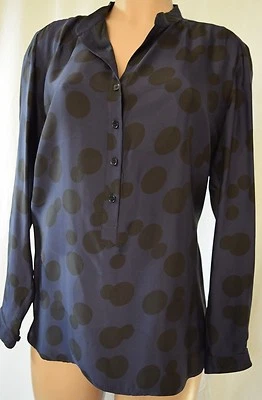 BLUSA STELLA McCARTNEY AZUL/NEGRO LUNARES RAYÓN/SEDA TALLA 44 Foto 1 de 4
