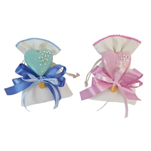 Bomboniere Nascita Battesimo Sacchetto Gelato Cuore - Imagen 1 de 3