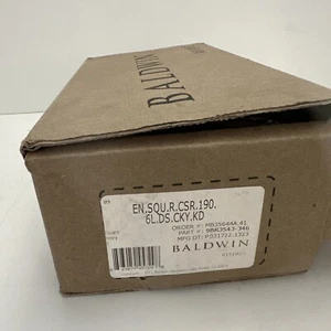 Baldwin Square Lever Set with Single Cylinder - Satin Black - Picture 1 of 8