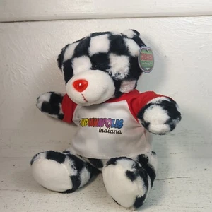 Checkers The Victory Teddy Bear, Indianapolis IN Raceway Plush Bear w/Shirt 2016 - Picture 1 of 8
