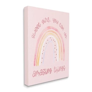 Sweet Girl Amazing Things Phrase Pink Spotted Rainbow, Designed by Daphne Pol... - Picture 1 of 6