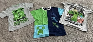 Boys' Lot of 3 Minecraft T-shirt Size 8/M - Picture 1 of 4