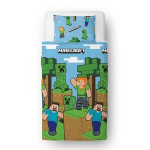 Minecraft Set copripiumino singolo ufficiale design epico reversibile blu su 2 - Foto 1 di 24