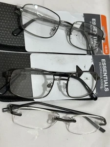 3 GWYN 2.50 Black Gray glasses Tech Essentials Scratched FOSTER GRANT EZ READERS - Picture 1 of 3