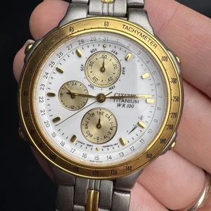 VINTAGE TITAN ALARM CHRONOGRAPH HERREN UHR CITIZEN 6850-G81287 funktioniert nicht - Bild 1 von 7