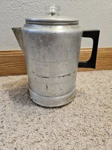 Comet Kaffeemaschine Kaffeekanne Aluminium Camping Herd Vintage 14 Tassen mit 20 Tassen Stiel - Bild 1 von 15