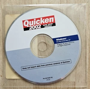 Quicken 2002 New User Edition CD Windows PN 247340 R1 - Sealed - Picture 1 of 1