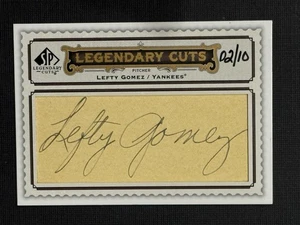 2009 Upper Deck SP Legendary Cuts Lefty Gomez Auto 2/10 HOF Yankees - Picture 1 of 2