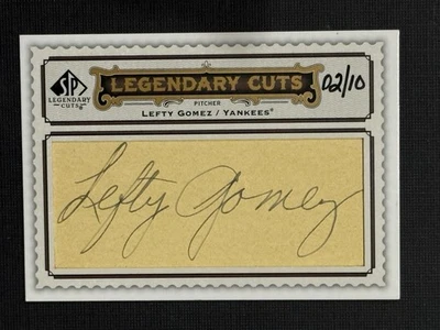 2009 Upper Deck SP Legendary Cuts Lefty Gomez Auto 2/10 HOF Yankees - Image 1 of 2