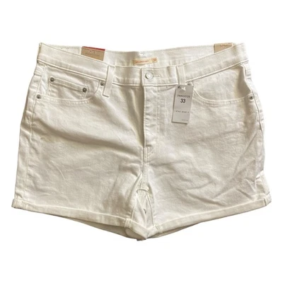 Levi Strauss Women's Mid Rise Mid Length Slim Hip Denim Short - Image 1 of 2