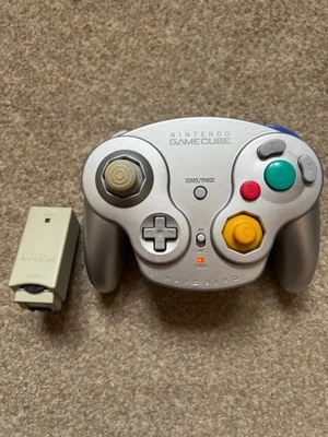 Nintendo GameCube Platinum Wavebird Wireless Controller & Receiver VG CONDITION - Image 1 of 4