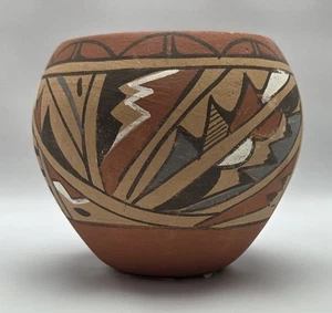 Jemez Pueblo Pottery Pot Native American Signed Chinana Polychrome - Picture 1 of 11