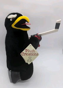 Vintage 1998 Plush Creations Muscular Penguin Hockey Skates 12" - Picture 1 of 14