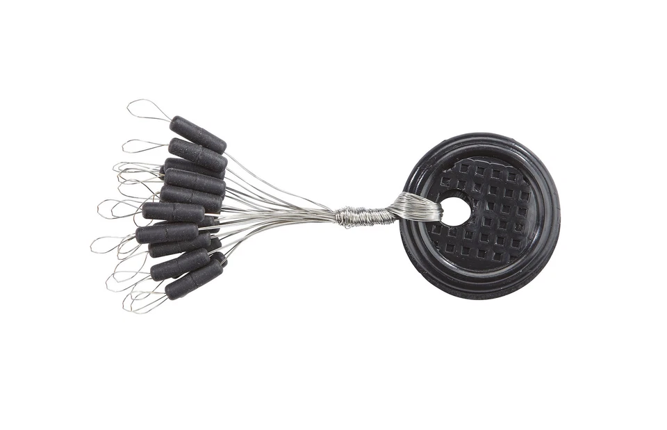 Balzer Matze Koch Schnurstopper extra lang S M L Schwarz 18 Stück Gummistopper