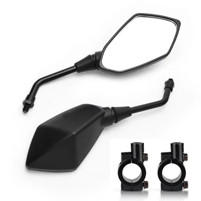 Par de espejos retrovisores laterales universales para moto scooter bicicleta eléctrica 7/8" 22 mm Foto 1 de 4