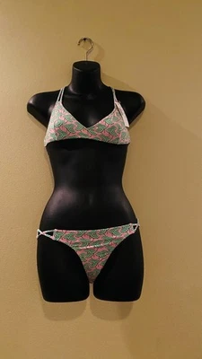 J. Maiô Crew Playa Monterey biquíni de tiras verde rosa P  - Imagem 1 de 4