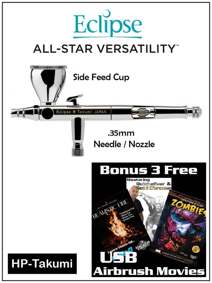 Iwata Eclipse Takumi Airbrush .35mm + Free Insured Freight - image 1 of 4