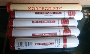 Lot de 5 tubes à cigares vides en aluminium Romeo Y Julieta Havana Montecristo - Photo 1/12