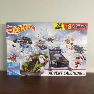 2018 Hot Wheels Christmas Advent Calendar 8 Toy Car Set NEW See Description - Picture 1 of 8