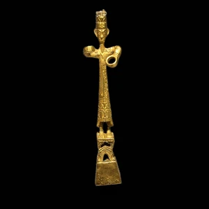 China Bronze Gold-plated Buddha motif gold amulet pendant - Picture 1 of 11