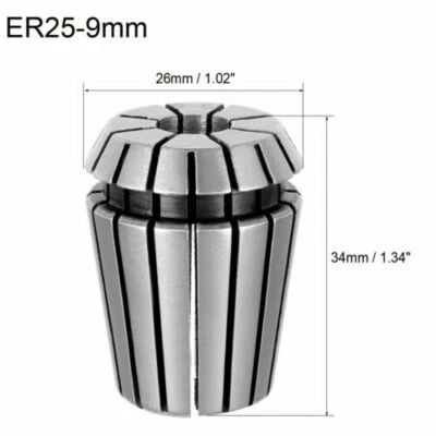 9mm ER25 9mm Spring Collet Chuck for CNC Engraving Machine Lathe Milling Tool - Image 1 of 3