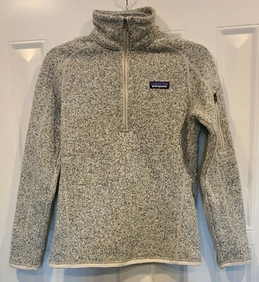 Suéter Patagonia Mujer Extra Pequeño Gris/Marrón Vellón 1/4 Cremallera Exterior Chaqueta Foto 1 de 4