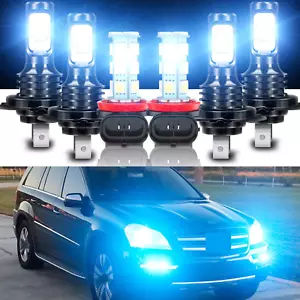 For Mercedes Benz GL450 2007-2012 E320 2008-2009 LED Headlight +Fog Light Bulbs - Picture 1 of 12