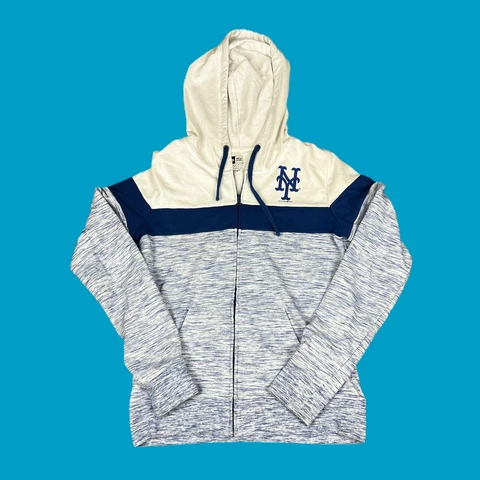 New York Mets Full Zip Hooded Sweatshirt Womens Size Small Hoodie New Era Cover