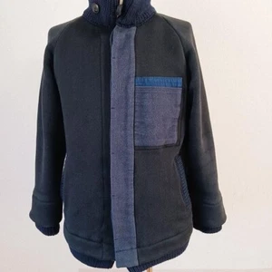 Blue Blue Japan Sashiko Jacket Indigo Dye Blue Gray Size 2 Made in Japan - Picture 1 of 18
