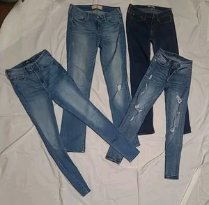 4 Stück Damen Denim Jeans Hollister Miss Me Skinny W 25 26 27 *SIEHE BILDER* - Bild 1 von 13