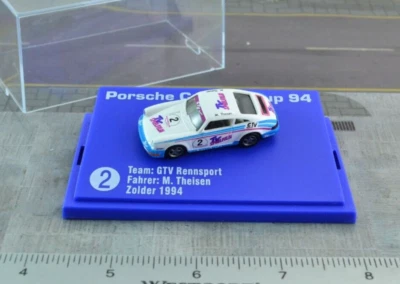 Coche de carreras Euro Model Super Cup Porsche 911 #2 blanco escala 1:87 HO Foto 1 de 2