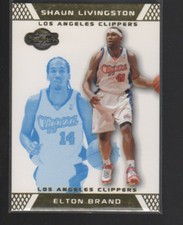 SHAUN LIVINGSTON / ELTON BRAND 2007-08 TOPPS CO-SIGNERS GOLD BLUE  #8  /89