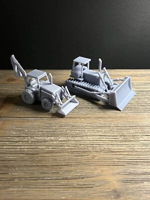 HO SCALE  1:87 CONSTRUCTION VEHICLES. BULLDOZER AND EXCAVATOR (2pk) - Image 1 of 4