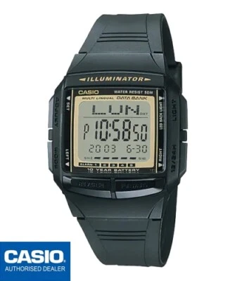 CASIO DB-36-9AVDF⎪DB-36-9A⎪Vintage EDGY⎪Original⎪Databank⎪Negro⎪Vintage - Imagen 1 de 2
