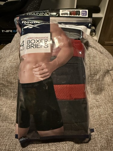Reebok Slip Boxer Uomo Speedwick Performance Training Confezione da 4 2XL