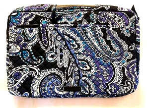 NWT Vera Bradley Iconic Laptop Organizer in Deep Night Paisley Padded Case Cover - Picture 1 of 7