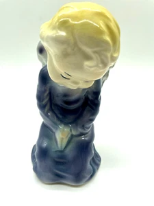 Vintage Royal Copley Blonde Angel Kneeling Praying Ceramic Wall Pocket - Picture 1 of 8